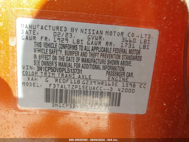 Nissan Kicks Sr Xtronic Cvt 2023 3N1CP5DV0PL513731 Image 9