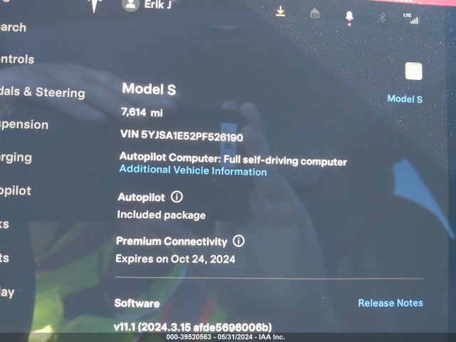Tesla Model S Dual Motor All-wheel Drive/standard Range 2023 5YJSA1E52PF526190 Image 7