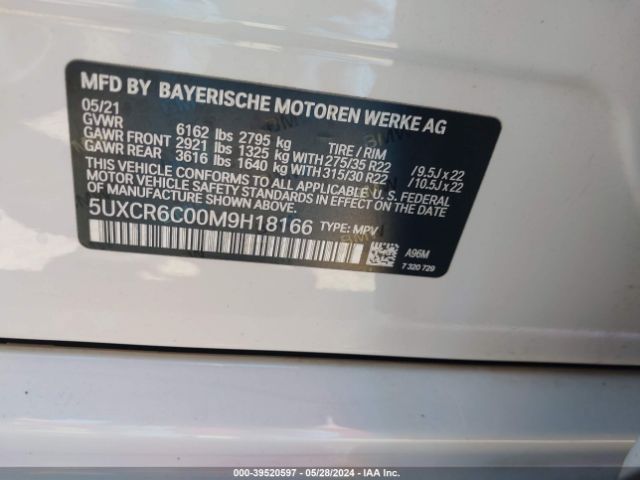 5UXCR6C00M9H18166 BMW X5 Xdrive40i