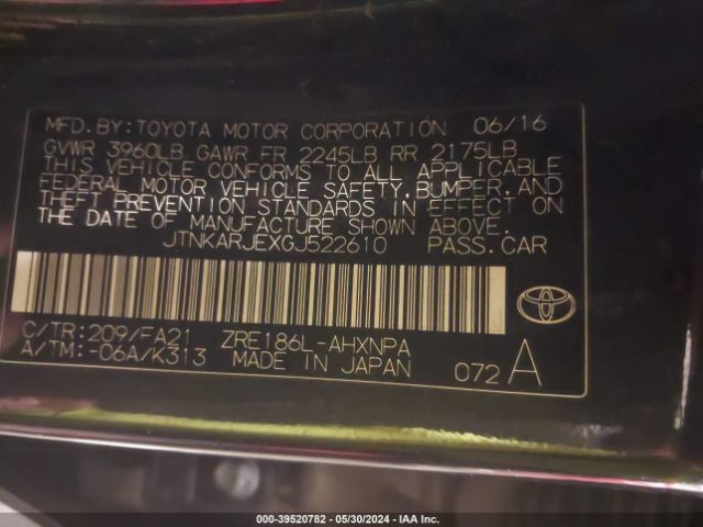 JTNKARJEXGJ522610 Scion IM