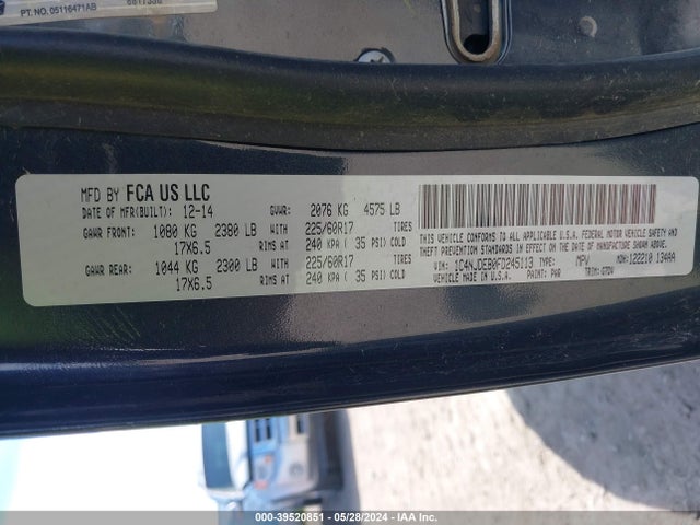 1C4NJDEB0FD245113 Jeep Compass Latitude