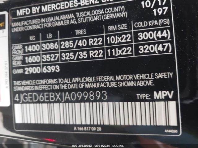 4JGED6EBXJA099893 Mercedes-Benz Amg Gle 43 Coupe 4matic
