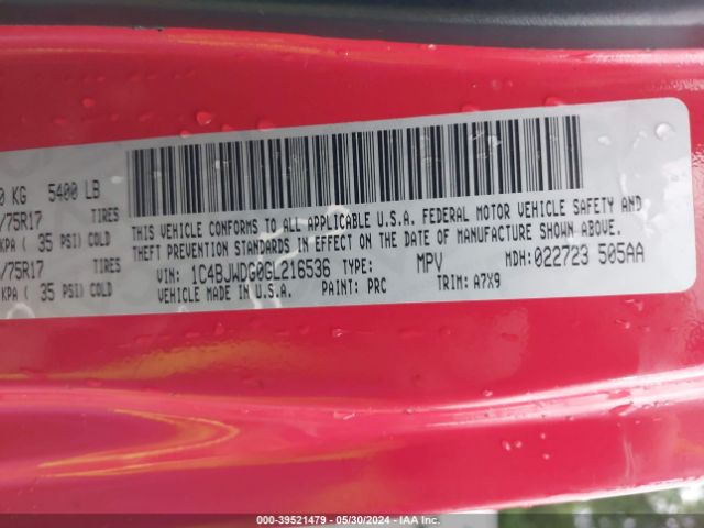 1C4BJWDG0GL216536 Jeep Wrangler Unlimited Sport
