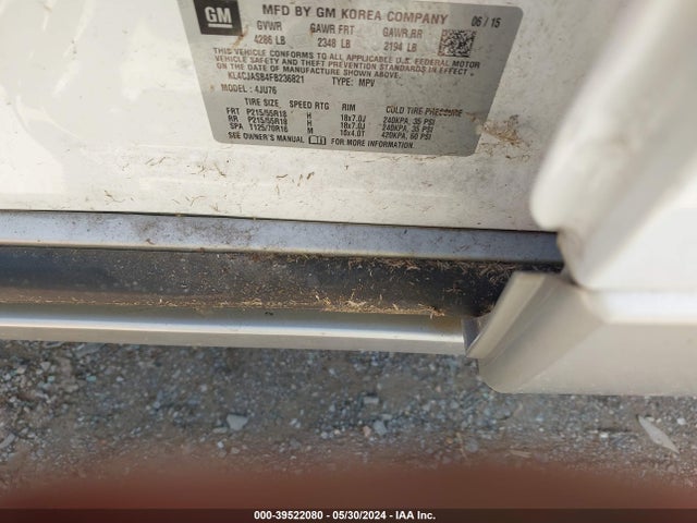 KL4CJASB4FB236821 Buick Encore