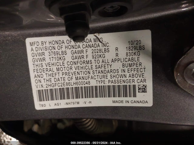 Honda Civic Sport 2020 2HGFC2E86LH600048 Image 9