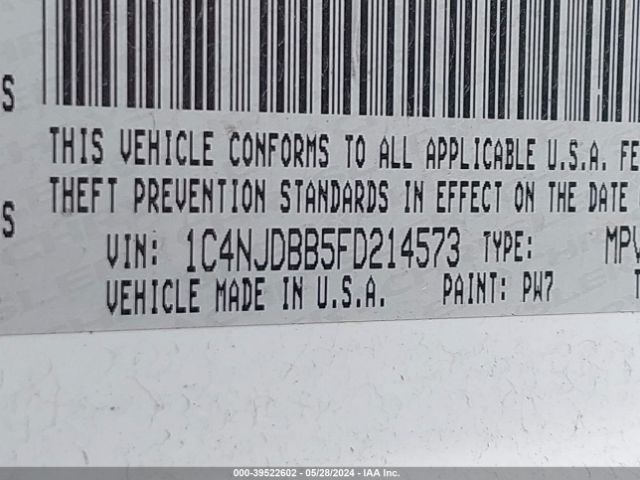 1C4NJDBB5FD214573 Jeep Compass Sport