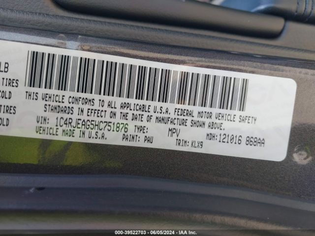 1C4RJEAG5HC751876 Jeep Grand Cherokee Altitude 4x2