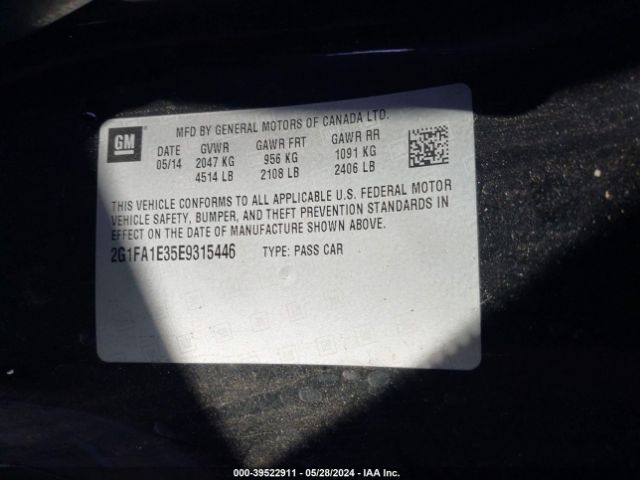 2G1FA1E35E9315446 Chevrolet Camaro 2ls