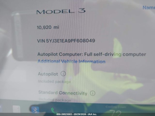 5YJ3E1EA9PF608049 Tesla Model 3 Rear-wheel Drive