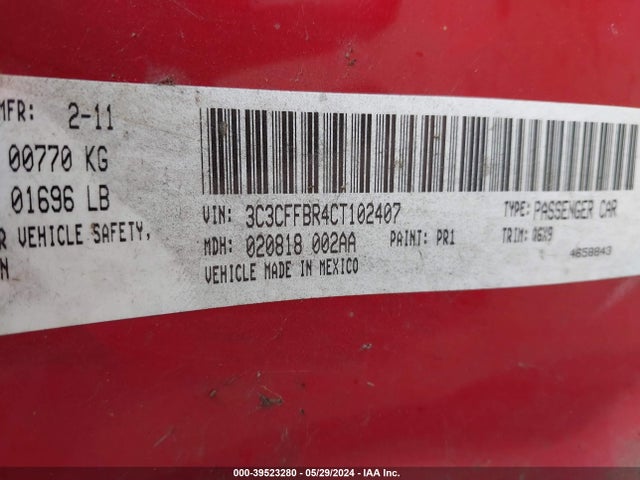 2012 FIAT 500 3C3CFFBR4CT102407 Photo 8