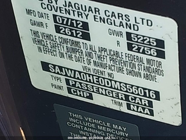 2013 JAGUAR XF SAJWA0HE0DMS56016 Photo 8