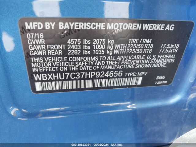 WBXHU7C37HP924656 BMW X1 Sdrive28i