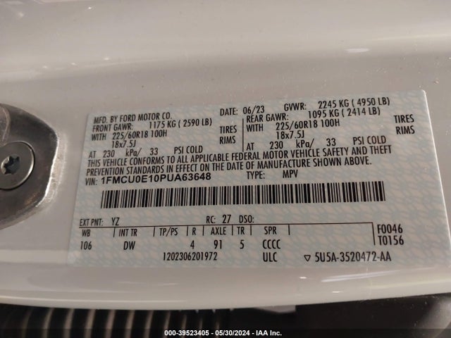 Ford Escape Phev 2023 1FMCU0E10PUA63648 Image 9
