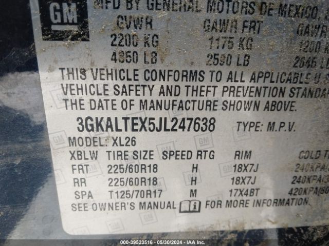 3GKALTEX5JL247638 GMC Terrain Sle