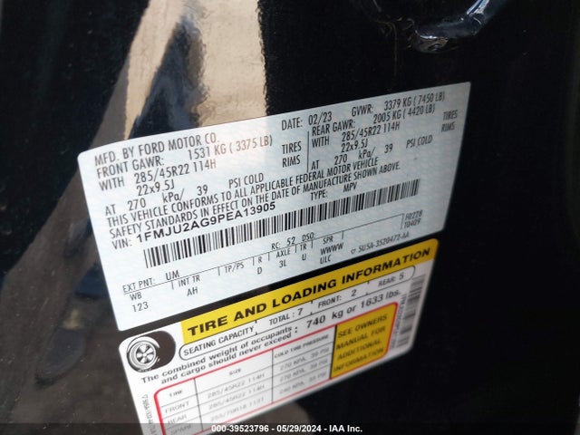 Ford Expedition Limited 2023 1FMJU2AG9PEA13905 Image 9