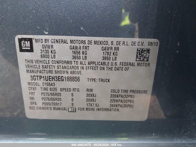 GMC Sierra 1500 Sle 2014 3GTP1UEH3EG188856 Image 9