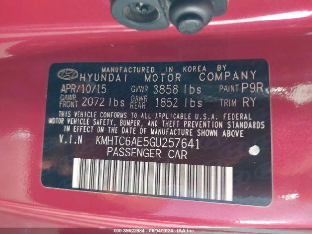 KMHTC6AE5GU257641 Hyundai Veloster Turbo