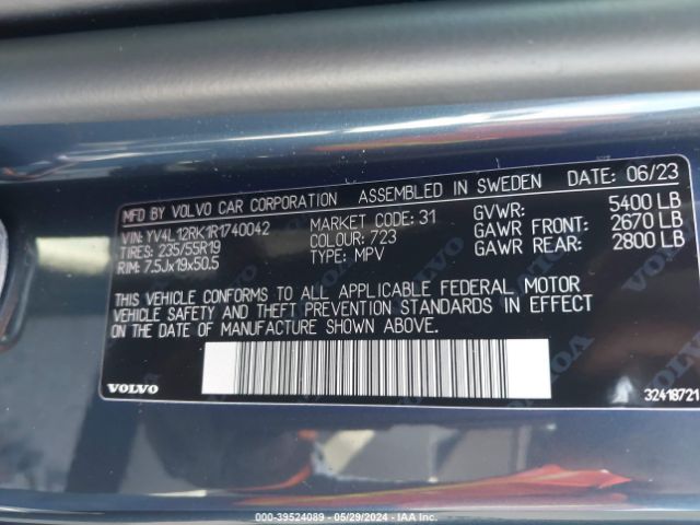 2024 VOLVO XC60 YV4L12RK1R1740042 Photo 8