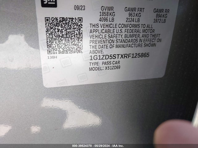 Chevrolet MALIBU LT 2024 1G1ZD5STXRF125865 Image 9
