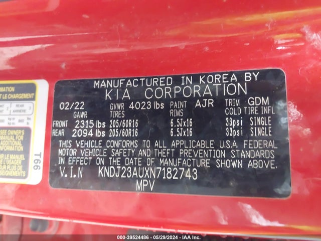 KIA SOUL LX 2022 KNDJ23AUXN7182743 Image 9