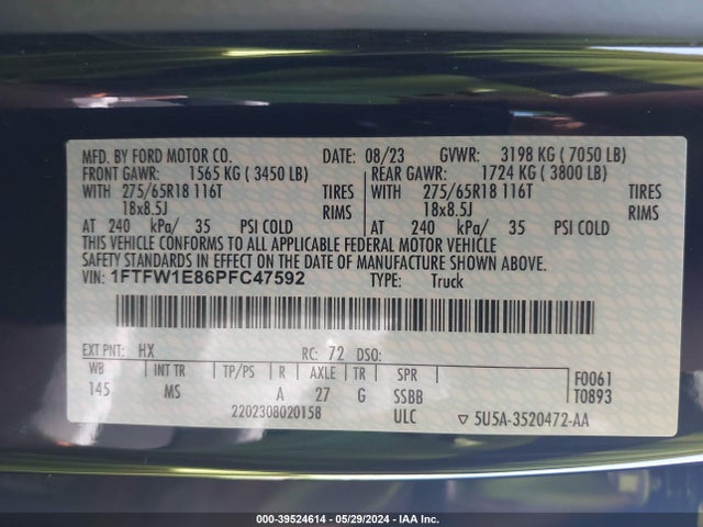 Ford F-150 Xlt 2023 1FTFW1E86PFC47592 Image 9