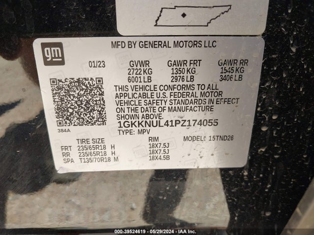 GMC Acadia Awd Slt 2023 1GKKNUL41PZ174055 Image 9