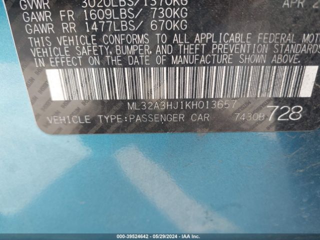 ML32A3HJ1KH013657 Mitsubishi Mirage Rf