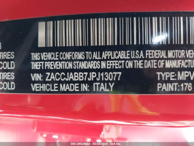 ZACCJABB7JPJ13077 Jeep Renegade Latitude Fwd