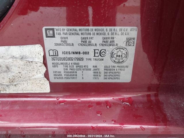 3GTU2UEC8EG179929 GMC Sierra 1500 Sle