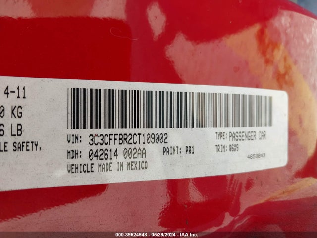 2012 FIAT 500 3C3CFFBR2CT109002 Photo 8