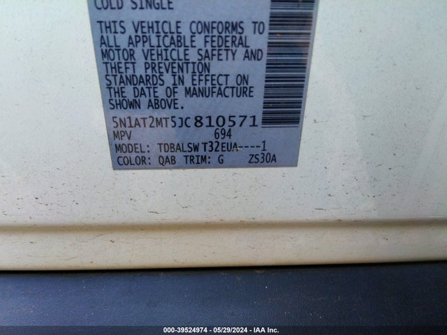 Nissan Rogue Sl 2018 5N1AT2MT5JC810571 Image 9