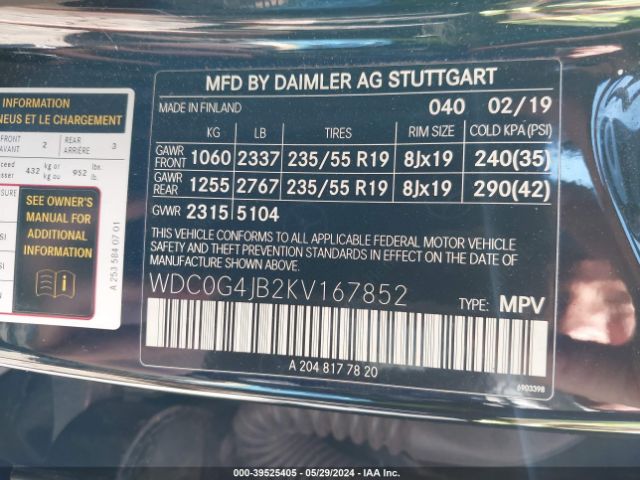 WDC0G4JB2KV167852 Mercedes-Benz GLC 300