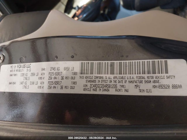 Dodge Grand Caravan Sxt 2017 2C4RDGCG5HR581235 Image 9