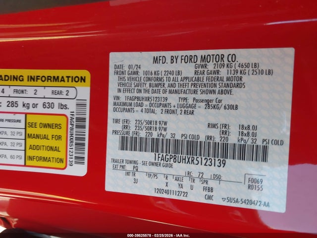 2024 FORD MUSTANG 1FAGP8UHXR5123139 Photo 8