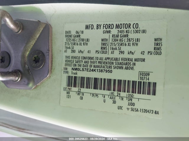 Ford Transit Connect Xl 2019 NM0LS7E24K1387950 Image 9