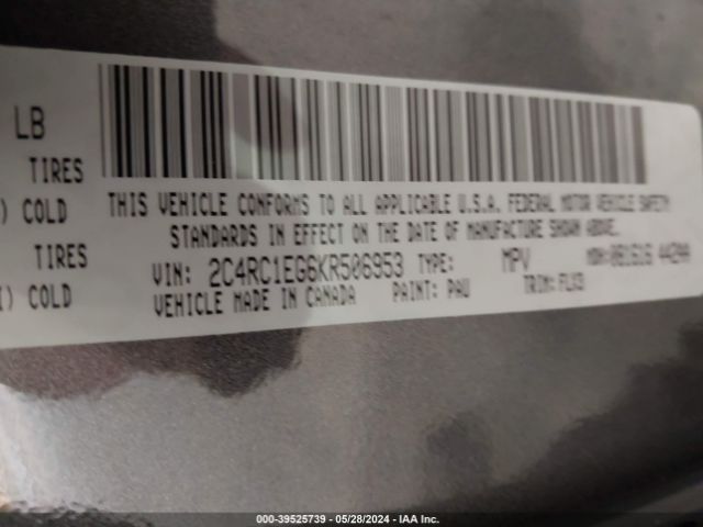 2C4RC1EG6KR506953 Chrysler Pacifica Touring L Plus