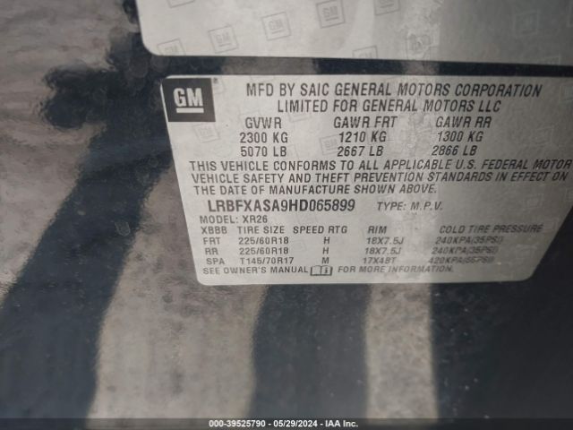 LRBFXASA9HD065899 Buick Envision Preferred