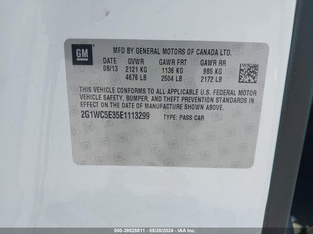 Chevrolet Impala Limited Ltz 2014 2G1WC5E35E1113299 Image 9