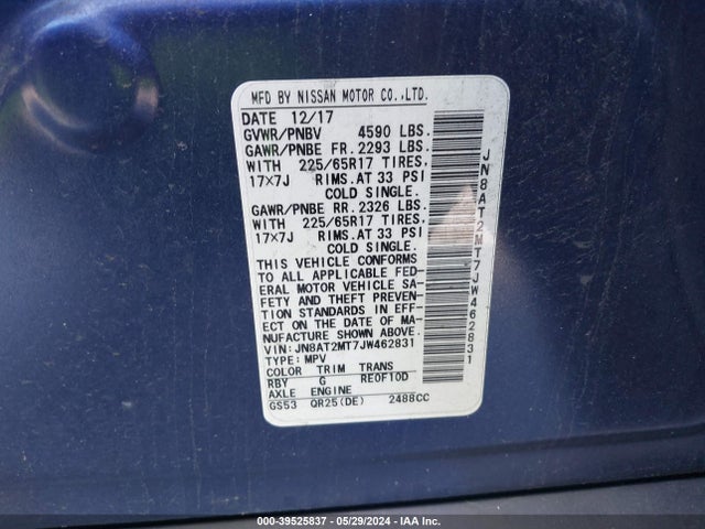 Nissan ROGUE S 2018 JN8AT2MT7JW462831 Image 9
