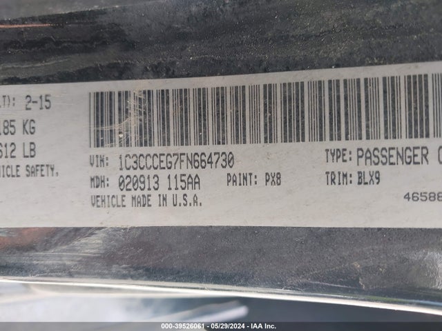 Chrysler 200 C 2015 1C3CCCEG7FN664730 Image 9