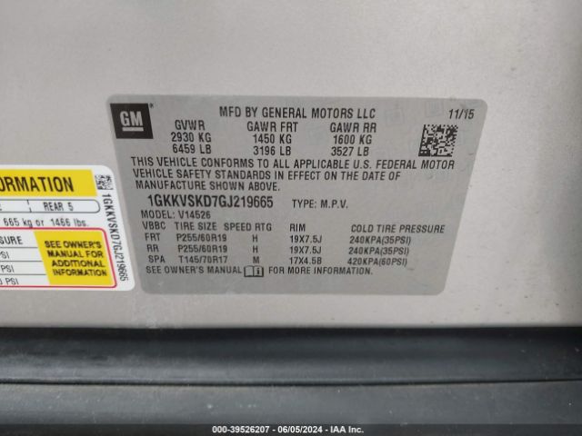 1GKKVSKD7GJ219665 GMC Acadia Slt-2