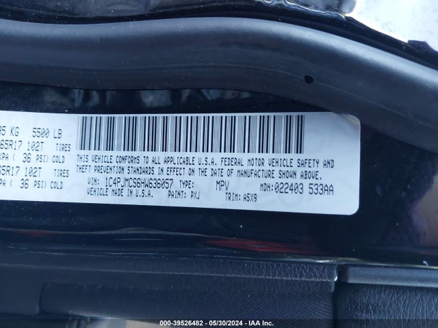 1C4PJMCS6HW636057 Jeep Cherokee Latitude 4x4