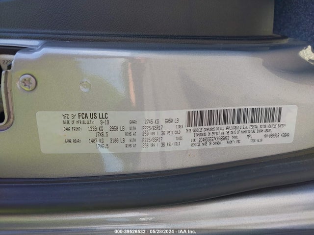 2C4RDGEG7KR765063 Dodge Grand Caravan Gt