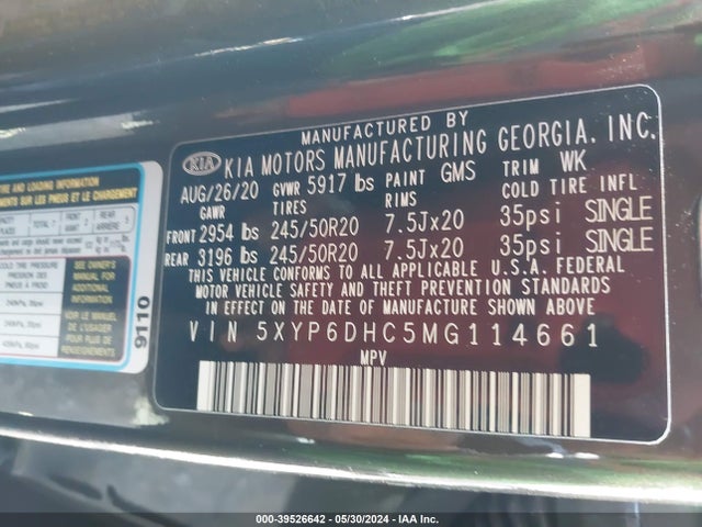 KIA Telluride S 2021 5XYP6DHC5MG114661 Image 9