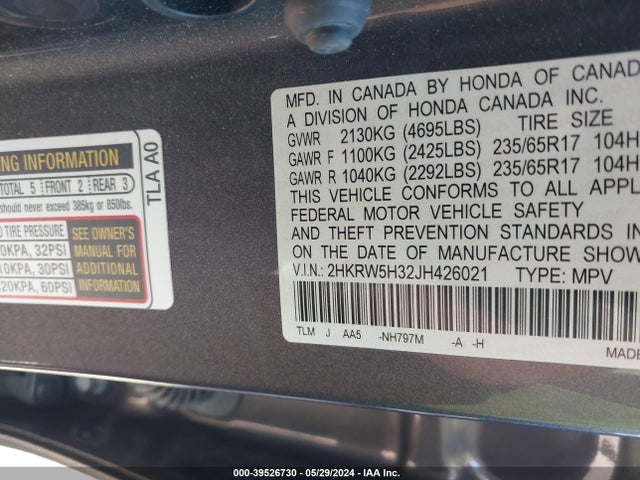 Honda CR-V LX 2018 2HKRW5H32JH426021 Image 9