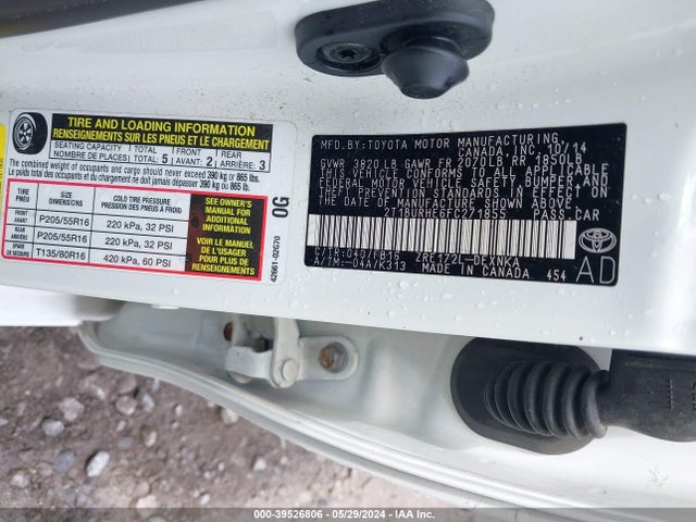 Toyota COROLLA LE 2015 2T1BURHE6FC271855 Image 9
