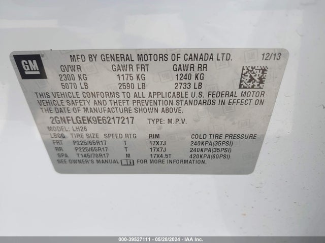 Chevrolet Equinox 2lt 2014 2GNFLGEK9E6217217 Image 9