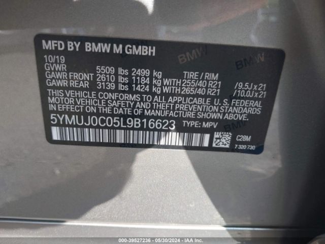 5YMUJ0C05L9B16623 BMW X4 M