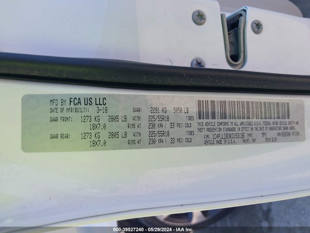 1C4PJLDB3KD153136 Jeep Cherokee Limited Fwd