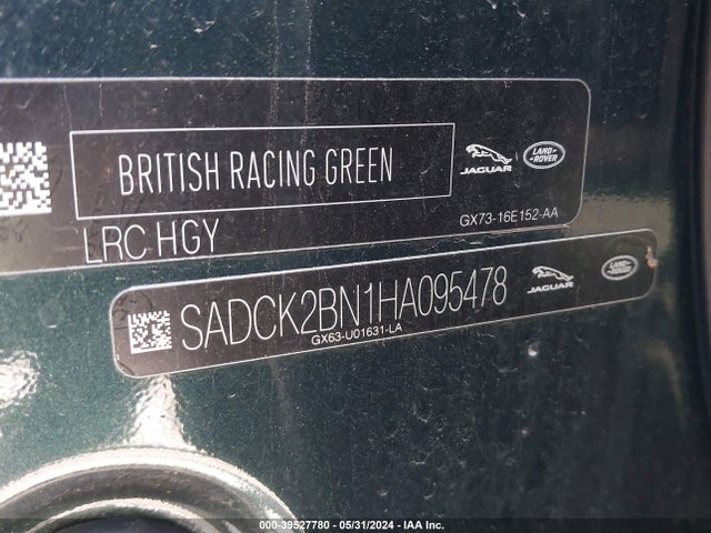 2017 JAGUAR F-PACE SADCK2BN1HA095478 Photo 8